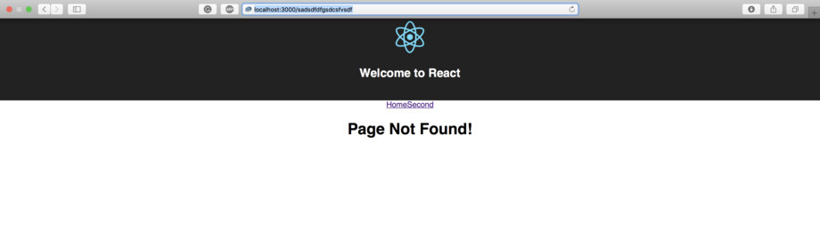 React Router Not Found