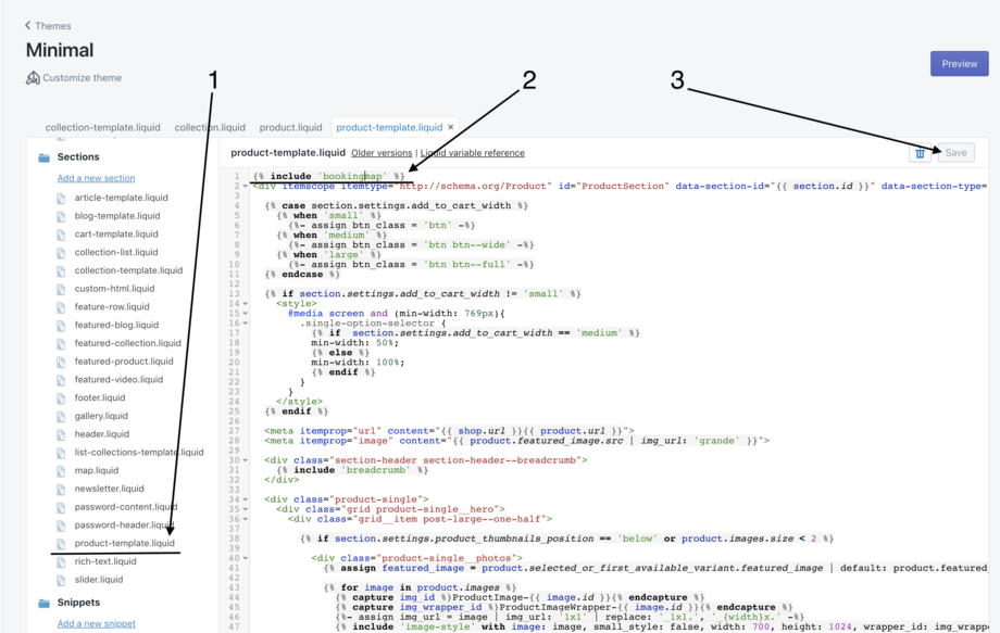 BookingMap edit code 2