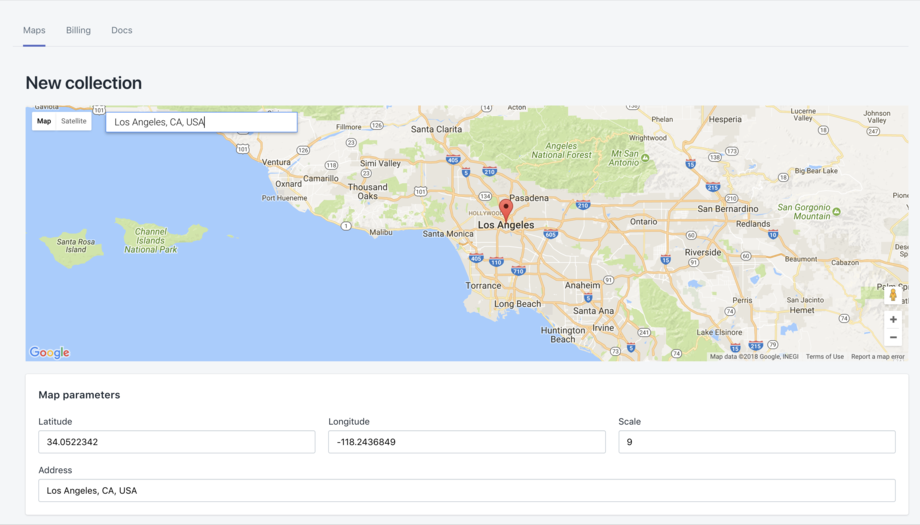 BookingMap interface