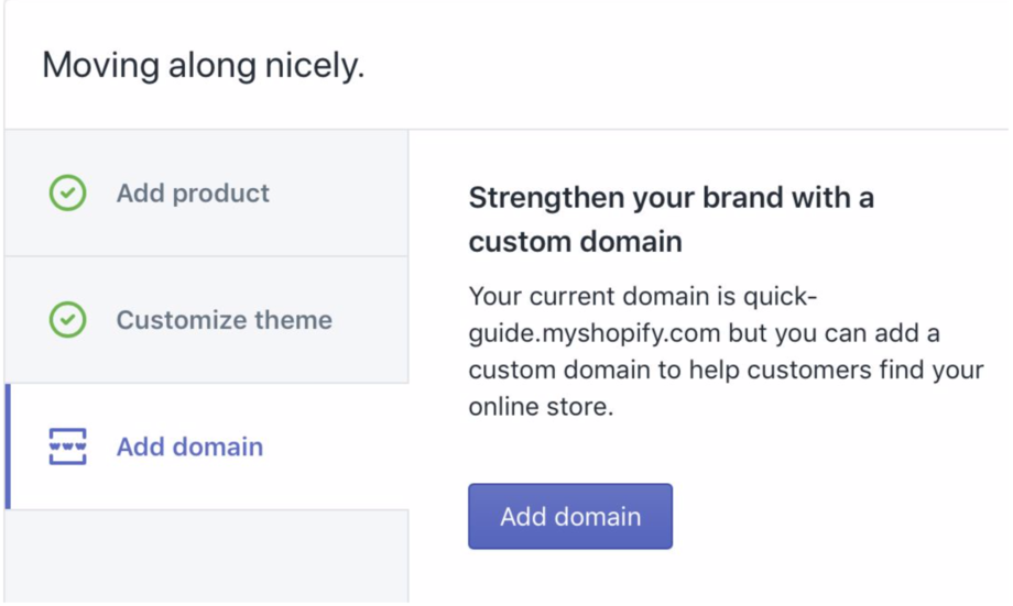 Add domain Shopify