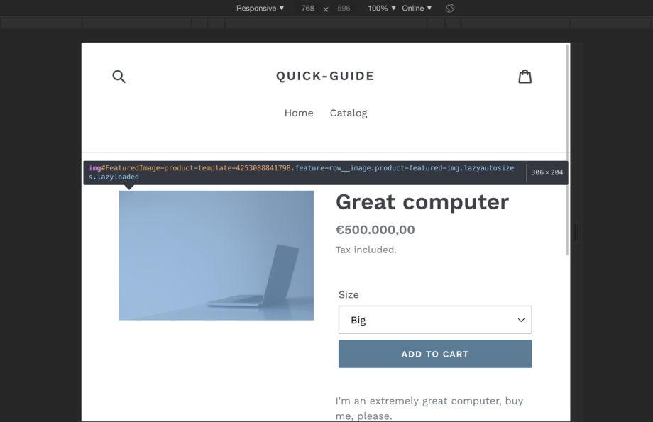 Shopify Product Image Width Breakpoint